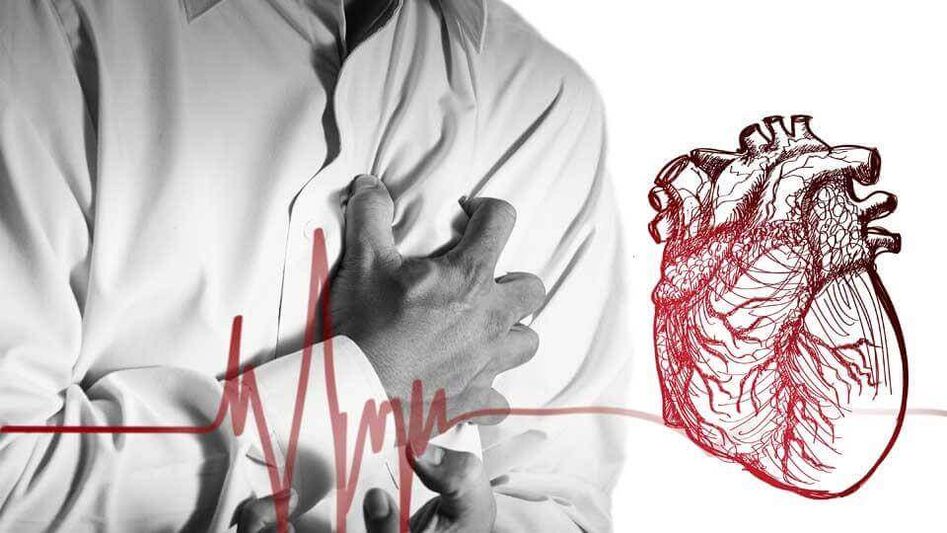Devido ao ritmo cardíaco perturbado na osteocondrose torácica, pode ocorrer extra-sístole